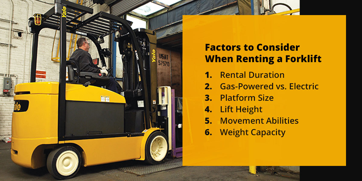Forklift Renting Factors