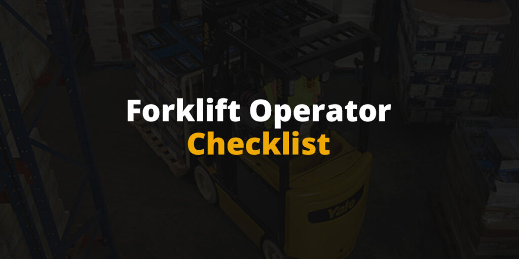forklift operator checklist
